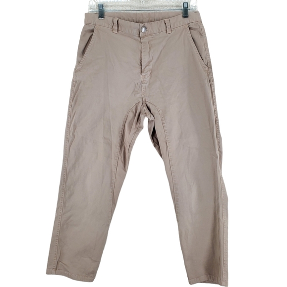 All About Eve Capri Pants Womens 10 Khaki Hi Rise Bareback Stretch (29x24.5) - Picture 12 of 13